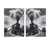 Steam Train Clouds Passport Holder Passport Wallet PU Leather Passports Protective Cover Slim Travel Accessories