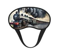 Steam Train Clouds Print Adults Kids Eye Mask for Travel Face Cover Home Hotel Airplane Camping Sleep Aid