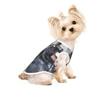 Steam Train Clouds print Dog Shirts for Small Dogs Stretchy T-Shirts Lightweight Tank Top Sleeveless Striped Vest
