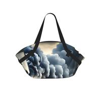 Steam Train Clouds Print Foldable Camping Bag Duffle Bag Waterproof Travel Bag Camping Mattress For Outdoor Park Beach