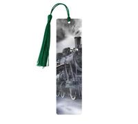 Steam Train Clouds Wooden Bookmark Book Lovers Tassels Crafts Accessories Reading Book Club Party