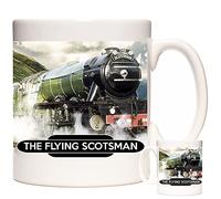 Steam Train Coffee Mug, The Flying Scotsman. 11oz Ceramic Gift Mug. Flying Scotsman Gift. Flying Scotsman Steam Train Gift Coffee Mug