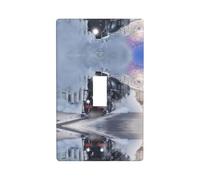 Steam Train Depart Sunset Print Decorative 1-Gang Wall Plate,Standard Size Unbreakable Polycarbonate Switch & Outlet Cover