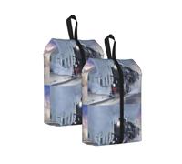 Steam Train Depart Sunset Print Waterproof Shoe Bag Travel Bag with Carry Strap Storage Bag Versatile Cosmetic Bag-2pcs