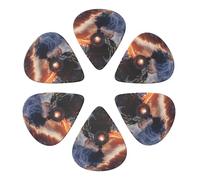 Steam Train Depart Sunset Printed Guitar Picks -6 Pcs Guitar Picks Plectrum,Guitar Accessories,Electric Guitar Pick, Bass & Ukulele 0.71mm