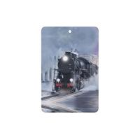 Steam Train Depart Sunset Printing 10 Pieces Air Freshener Car Hanging Cards Air Freshener Sheets With Rope For Cars Home