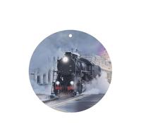 Steam Train Depart Sunset Printing 10 Pieces Air Freshener Car Hanging Cards Air Freshener Sheets With Rope For Cars Home