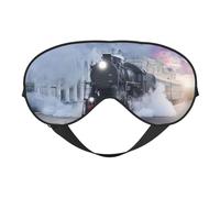 Steam Train Depart Sunset Printing All-Occasion Comfort Cover, Blocks Light Eye Mask, Ideal for Camping,Shifts,Blocks Light Well