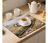Steam Train Desk Mat Washable Table Protector Waterproof Table Cover Protector Desk Placemats Heat Resistant Non-Slip Desks Cover for Desktop, Coffee Dining Tables 50x40cm