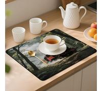 Steam Train Desk Mat Washable Table Protector Waterproof Table Cover Protector Desk Placemats Heat Resistant Non-Slip Desks Cover for Desktop, Coffee Dining Tables 50x40cm