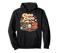 Steam Train Driver Trainspotting Locomotive 2nd Birthday Pullover Hoodie