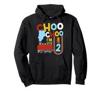 Steam Train Driver Trainspotting Locomotive 2nd Birthday Pullover Hoodie