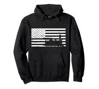 Steam Train Driver Trainspotting Locomotive American Flag Pullover Hoodie
