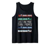 Steam Train Driver Trainspotting Locomotive Just One More Tank Top
