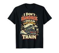 Steam Train Driver Trainspotting Locomotive Vintage I Don't T-Shirt