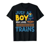 Steam Train Driver Trainspotting Locomotive Vintage Just A T-Shirt