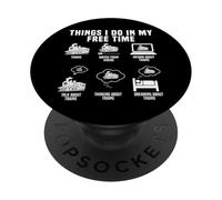 Steam Train Driver Trainspotting Locomotive Vintage Things I PopSockets Adhesive PopGrip