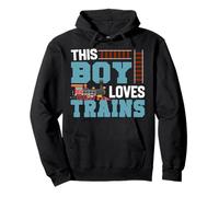 Steam Train Driver Trainspotting Locomotive Vintage This Boy Pullover Hoodie