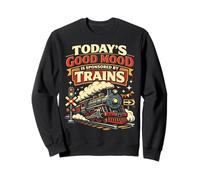 Steam Train Driver Trainspotting Locomotive Vintage Today's Sweatshirt