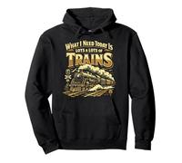 Steam Train Driver Trainspotting Locomotive Vintage What I Pullover Hoodie