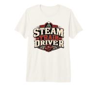 Steam Train Driver Vintage Railway Engineer Locomotive Premium T-Shirt