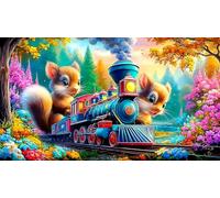 steam-train Educational Games 1000 Pieces Jigsaw Puzzle Puzzle Game for Adults Wall Decoration and Gifts for Adults Kids 38x52cm/1000pcs