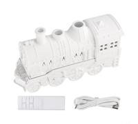 Steam Train Essential Oil Diffuser Retro Light 300ml and Cool Mist Humidifier with Quiet Operation, with Auto Off/2 Misting Modes/2 Light for Bedroom Desk(White)