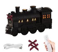 Steam Train Essential Oil Diffuser, Two Spray Modes, Steam Diffuser with Timer Function, Train Diffusers, with Remote Control & Colourful Lights, Silent Operation (Black)