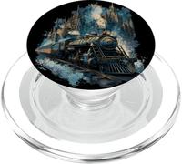 Steam Train Fantasy Castle Magic Vintage Travel PopSockets PopGrip for MagSafe
