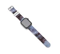 Steam Train in Snowy Day Smartwatch Replacement Band Compatible with IWatch Soft Silicone Wristbands Watch Strap 42mm/44mm