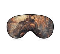 Steam Train in The Autumn Forests Comfortable Sleep Eye Mask Soft Covers for Sleeping with Adjustable Strap