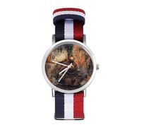 Steam Train in The Autumn Forests Fashion Watches Men Women Wrist Watch Outdoor Sports