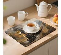 Steam Train in The Valley Desk Mat Washable Table Protector Waterproof Table Cover Protector Desk Placemats Heat Resistant Non-Slip Desks Cover for Desktop, Coffee Dining Tables 40x30cm
