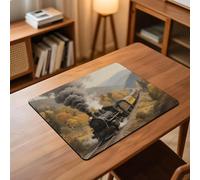 Steam Train in The Valley Desk Mat Washable Table Protector Waterproof Table Cover Protector Desk Placemats Heat Resistant Non-Slip Desks Cover for Desktop, Coffee Dining Tables 60x50cm