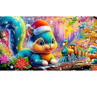 steam-train Jigsaw Puzzle 1000 Piece Recycled Paper Great Gift Idea Challenging Puzzles for Adults and Kids Age 12 Years + 38x52cm/1000pcs