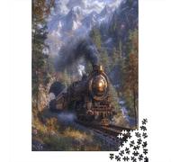 Steam Train Jigsaw Puzzles 1000 Pieces for Adults Jigsaw Puzzles for Adults 1000 Piece Puzzle Educational Games Home Decoration Puzzle 1000pcs (75x50cm)