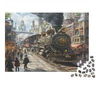 Steam Train Jigsaw Puzzles for Adults 1000 Piece, Adult Children Intellective Educational Toy DIY Collectibles Modern Home Decoration Jigsaw Puzzle 1000pcs (75x50cm)