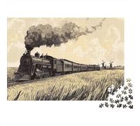Steam Train Jigsaw Puzzles for Adults 1000 Piece for Adults Educational Game Challenge Toy 1000 Pieces Puzzles for Adults Kids Jigsaw Puzzle 1000pcs (75x50cm)