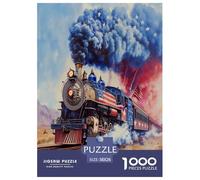 Steam Train Jigsaw Puzzles for Adults Challenging Puzzles The Impossible Challenge 1000 Pieces Difficult Hard Jigsaw Puzzles for Man And Woman with Letters on Back 38x26cm/1000pcs