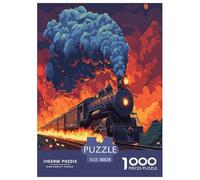 Steam Train Jigsaw Puzzles for Adults Challenging Puzzles The Impossible Challenge 1000 Pieces Difficult Hard Jigsaw Puzzles for Man And Woman with Letters on Back 38x26cm/1000pcs