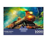 Steam Train Jigsaw Puzzles for Adults Gifts 1000 Piece Fun Challenging Home Decors Brainteasing Dream Journey Jigsaw Puzzle for Adults And Kids 38x26cm/1000pcs