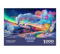 Steam Train Jigsaw Puzzles for Adults Gifts 1000 Pieces Challenging Games Home Decors Dream Journey Jigsaw Puzzle for Adults And Kids 70x50cm/1000pcs