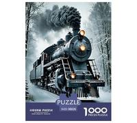 Steam Train Jigsaw Puzzles for Adults Interesting Personal Puzzle Game 1000 Piece Brain Challenge for Adults Gifts 38x26cm/1000pcs