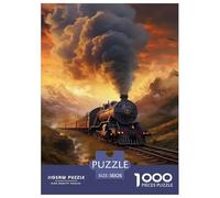 Steam Train Jigsaw Puzzles for Adults Kids Interesting Puzzles 1000 Pieces Impossible Puzzle Home Decoration Gifts 38x26cm/1000pcs