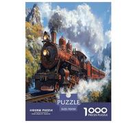 Steam Train Jigsaw Puzzles for Adults The Impossible Challenge 1000 Piece Difficult Hard Jigsaw Puzzles for Man And Woman with Letters on Back 70x50cm/1000pcs