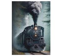 Steam Train Jigsaw Puzzles for Kids 300 Pieces 3d Wooden Puzzle Decompression Game for Adults Women Girl Educational Game Toys 42×30cm