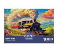 Steam Train Jigsaw Puzzles Great Gift for Adults 1000 Piece Challenging Games Home Decoration Dream Journey Jigsaw Puzzle for Adults And Kids 38x26cm/1000pcs