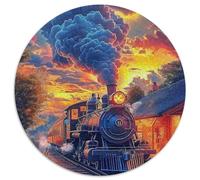 Steam Train Jigsaw Puzzles Great Gift for Adults 1000 Piece Educational Games Home Decoration Dream Journey Jigsaw Puzzle for Women Men Adult 1000pcs (67.5x67.5cm)