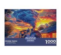 Steam Train Jigsaw Puzzles Great Gift for Adults 1000 Piece Family Challenging Toys Home Decors Dream Journey Jigsaw Puzzle for Women Men Adult 38x26cm/1000pcs