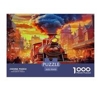 Steam Train Jigsaw Puzzles Great Gift for Adults 1000 Piece Family Challenging Toys Home Decors Dream Journey Jigsaw Puzzle for Women Men Adult 70x50cm/1000pcs